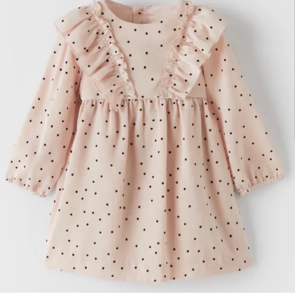 Zara pink ruffle girl dress